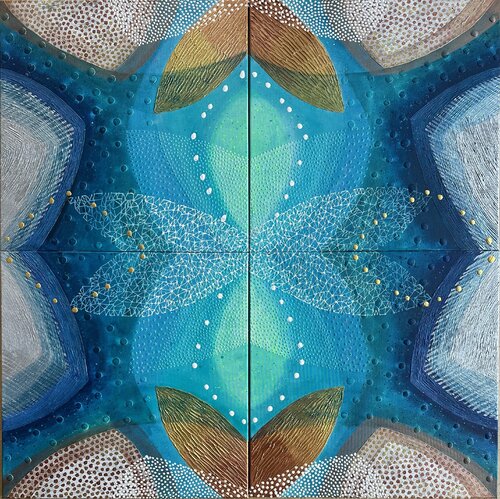 Kaleidoscope - tetraptych by SAN STARLING, Painting for Sale on Select