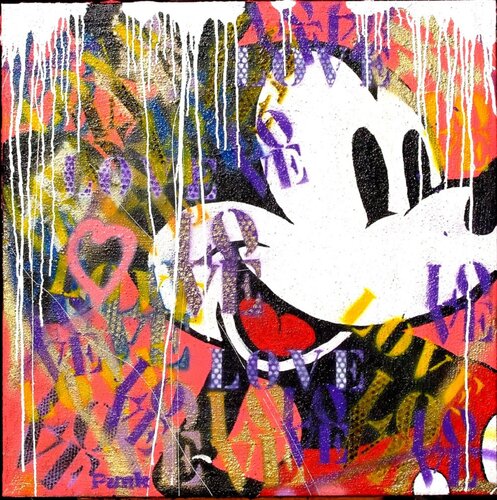 Mickey x LOVE by Sebastià Farré Monné, Painting for Sale on Select