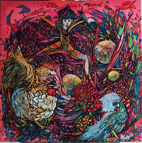 "MECCANICA DELL'INFINITO"-Mechanics of infinity by MARGHERITA BELLIPANNI (Margot), Painting for Sale on Select