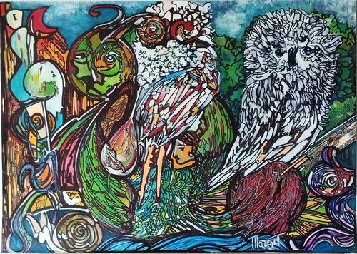 LA QUIETE NEL SILENZIO (Stillness in silence) Opera visionaria sul paesaggio interiore e la trasformazione emotiva by MARGHERITA BELLIPANNI (Margot), Painting for Sale on Select