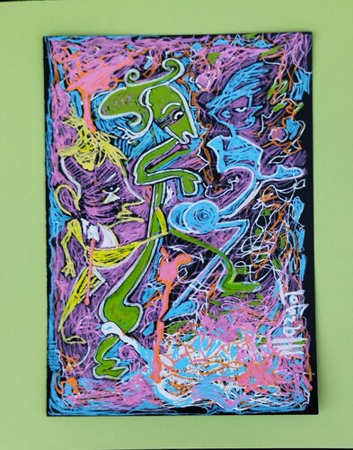 LINEA DI PENSIERO(Line of Thought) by MARGHERITA BELLIPANNI (Margot), Painting for Sale on Select