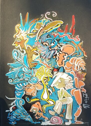 PERSONALITA' UMANA (Human personality) fragment of identity by MARGHERITA BELLIPANNI (Margot), Painting for Sale on Select