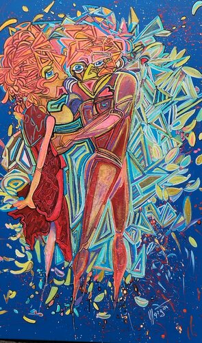 IL CONFIDENTE(The confidant) cio' che le parole non possono dire by MARGHERITA BELLIPANNI (Margot), Painting for Sale on Select