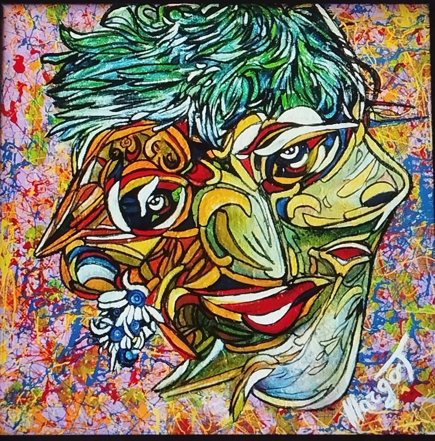 "L'ALTRO CHE VIVE IN ME"-The other who lives in me MARGHERITA BELLIPANNI (Margot) Original painting for sale