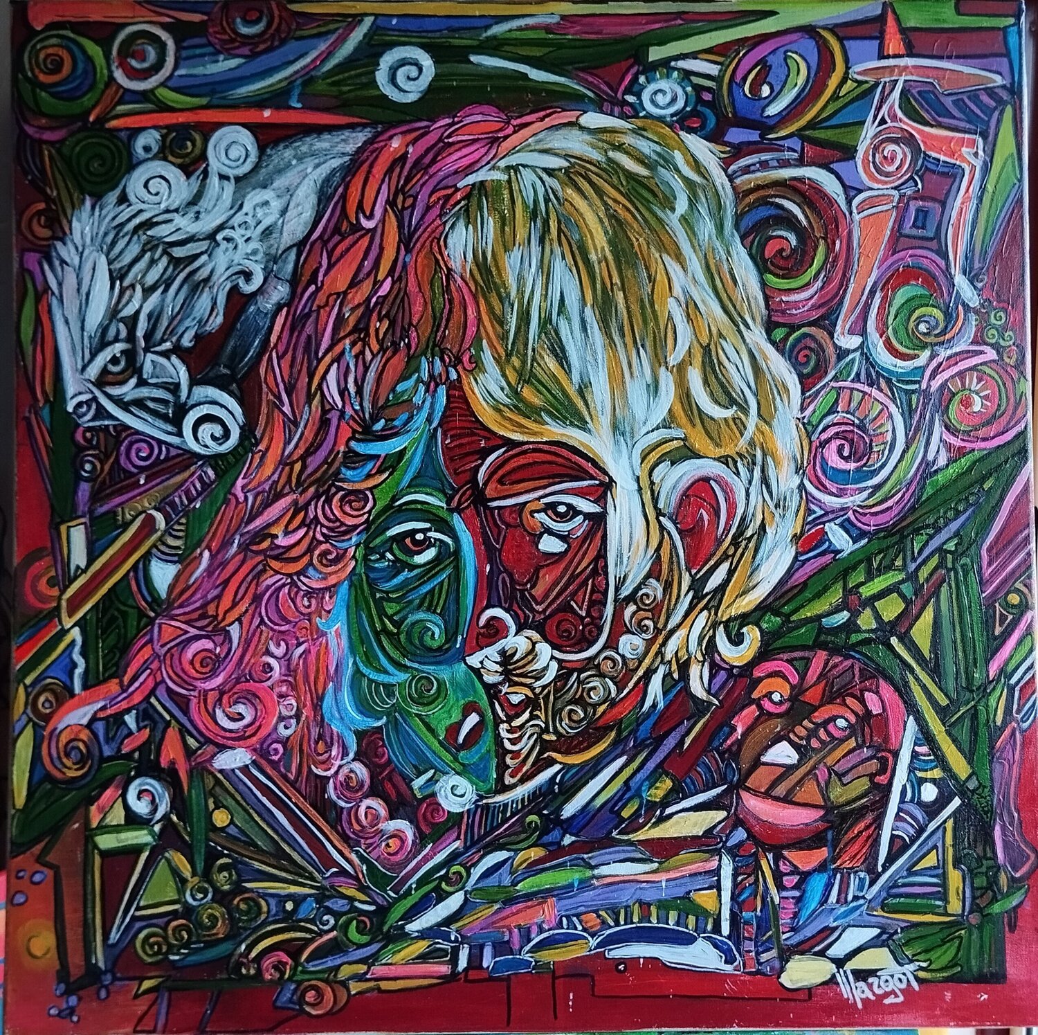 "QUANDO LA RAGIONE DIVENTA EMOZIONE"When reason becomes emotion MARGHERITA BELLIPANNI (Margot) Original painting for sale
