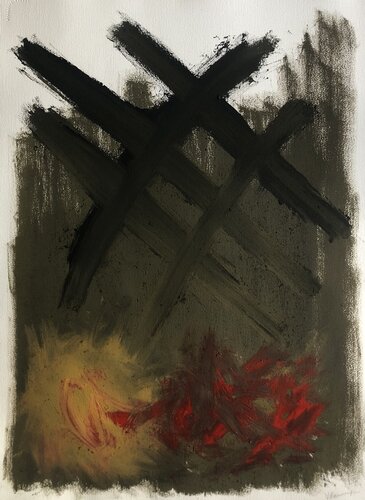 La Guerra by Carlos Villena, Painting for Sale on Select