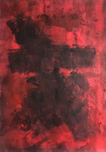 Roig i Negre #1 by Carlos Villena, Painting for Sale on Select