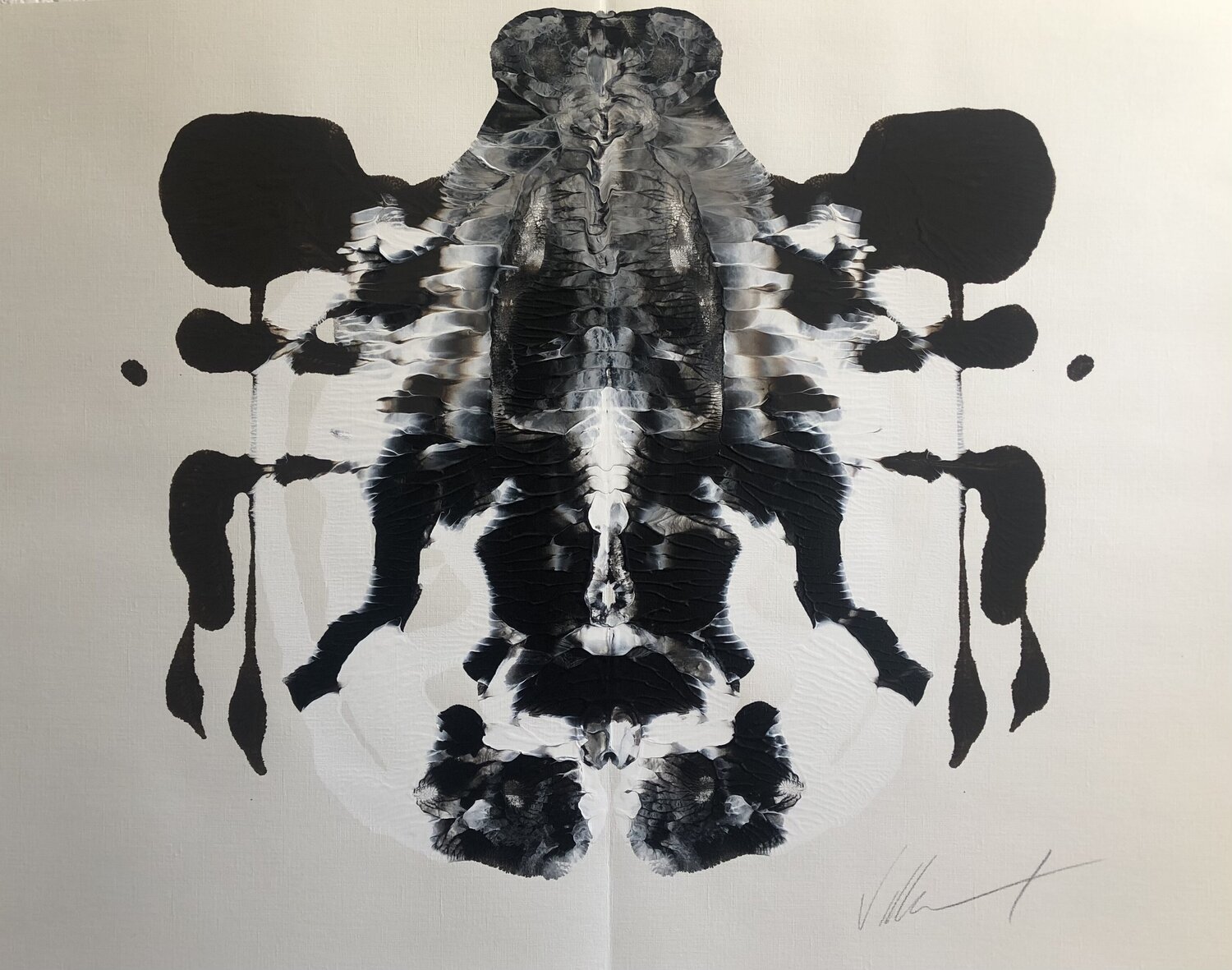 El Test de Rorschach #1 Carlos Villena Original painting for sale