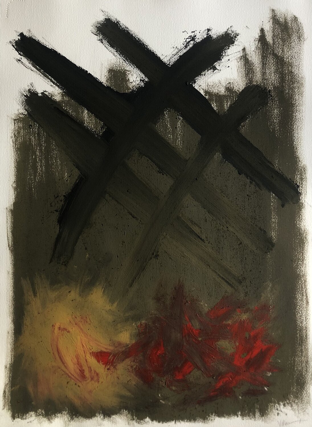 La Guerra Carlos Villena Original painting for sale