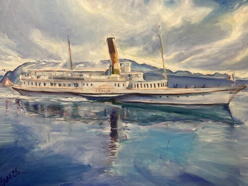 Belle Epoque "Italie" by Heiner Handschin, Painting for Sale on Select