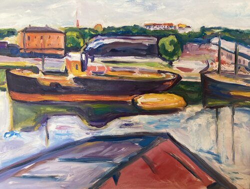 Thinking of Edvard Munch von Heiner Handschin, Malerei kaufen auf Select