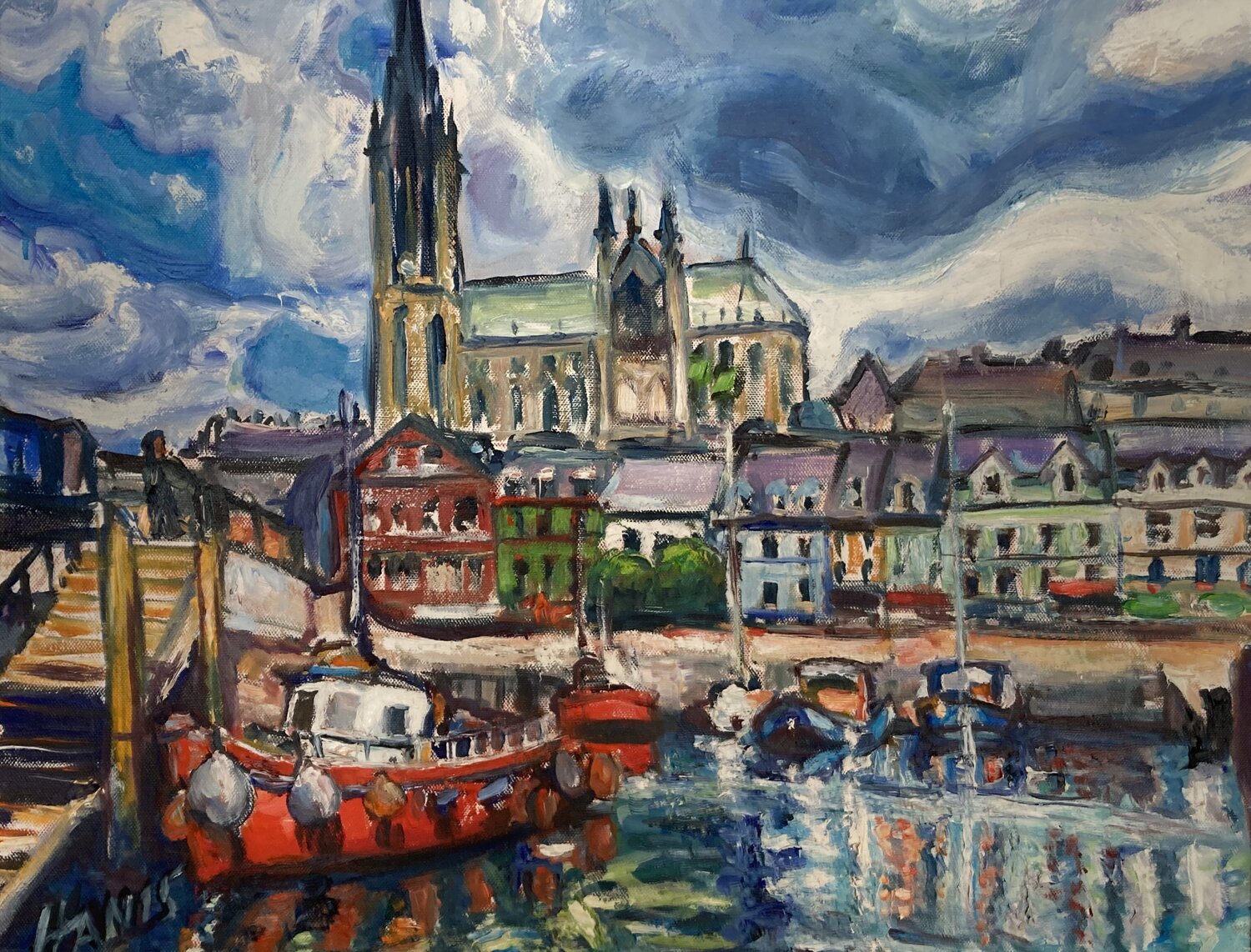 Cobh's Holy Ground - Ireland Heiner Handschin Original painting for sale