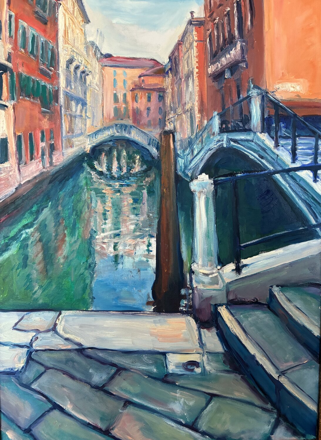 Venice's Canals Heiner Handschin Original painting for sale