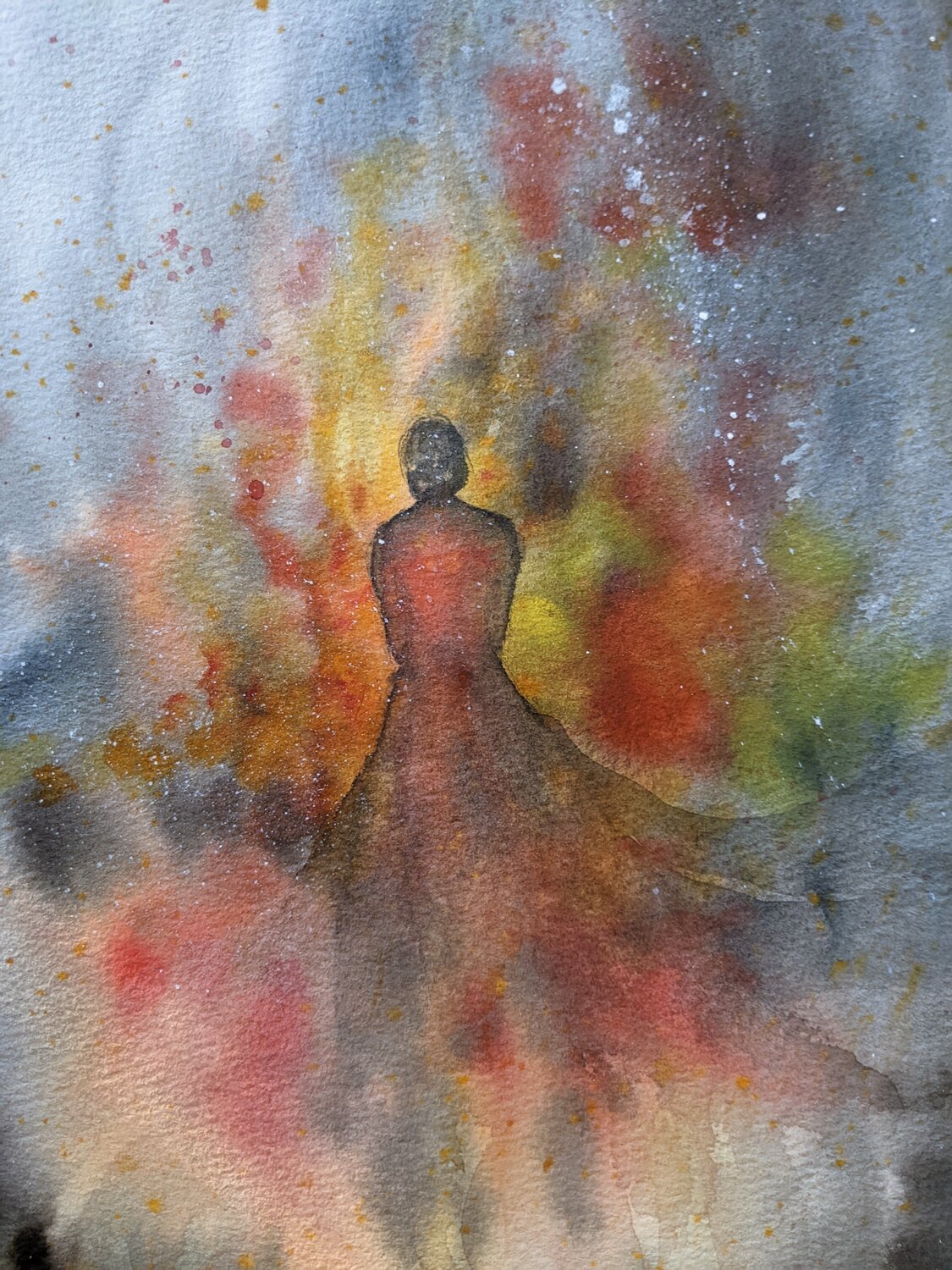 On fire Fatemeh Kazemeyni Original painting for sale