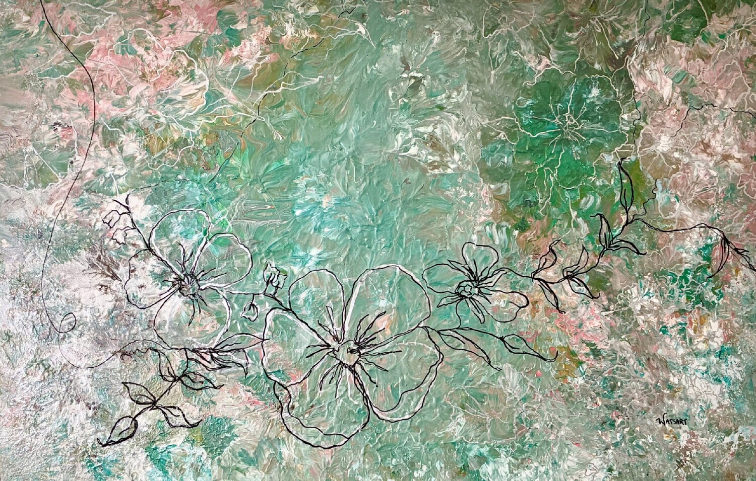 Petal Reverie Lydia R. Watson (Watsart™) Original painting for sale