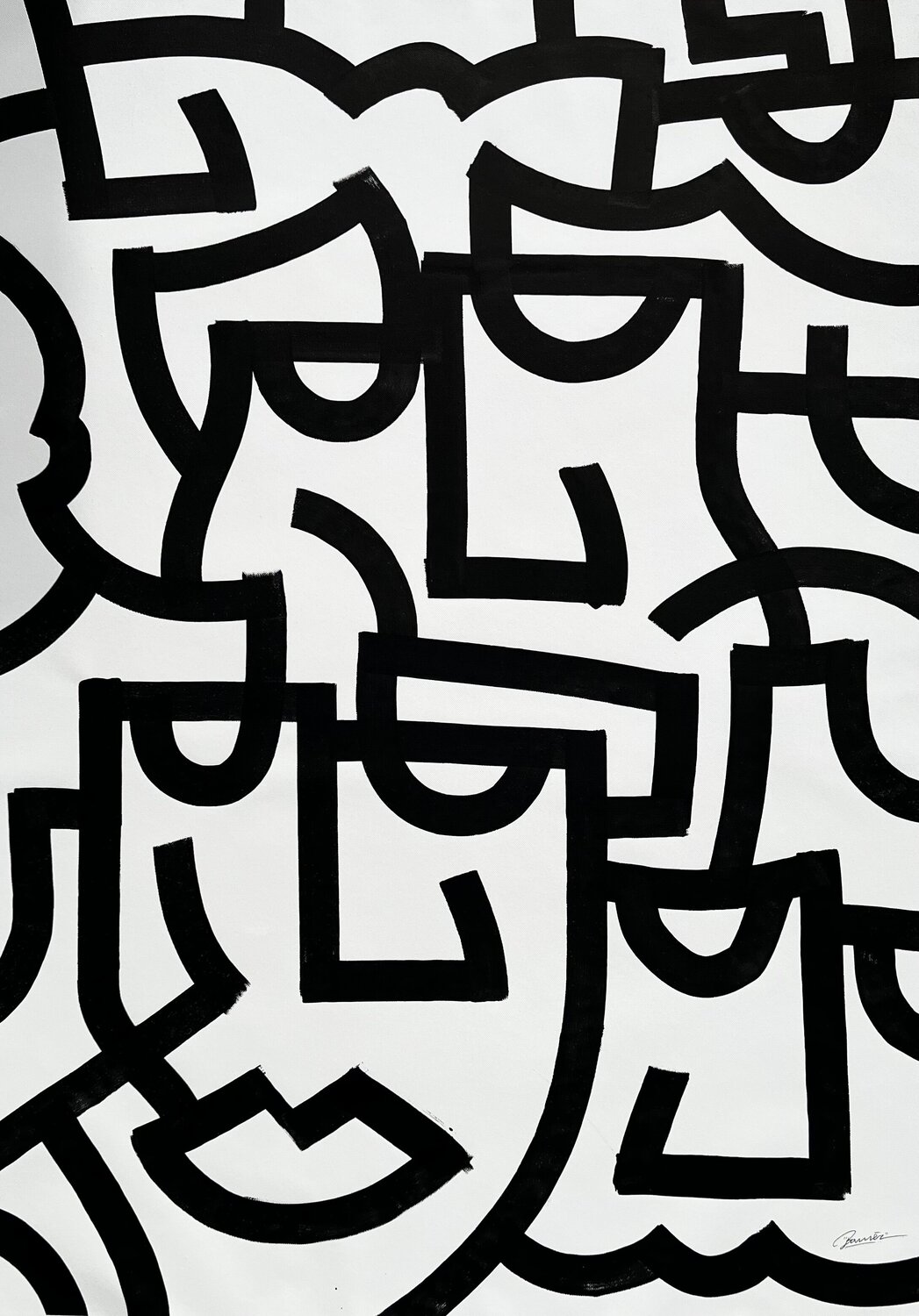 The Crowd Within SALVATORE CATANIA Bamér Original painting for sale