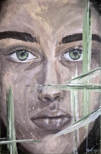 Loneliness - The painting was painted by Julia Gust-Trybuś. by Julia Gust - Trybuś Grzegorz Gust, Painting for Sale on Select