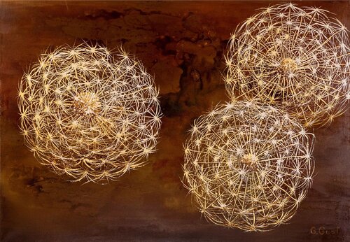 Dandelions - The painting was painted by Grzegorz Gust. by Julia Gust - Trybuś Grzegorz Gust, Painting for Sale on Select