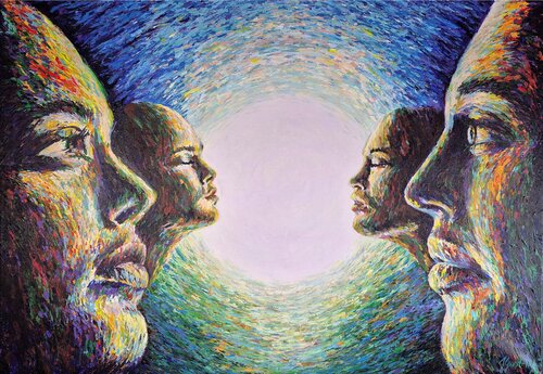 Depth of awareness - The painting was painted by Julia Gust-Trybuś. by Julia Gust - Trybuś Grzegorz Gust, Painting for Sale on Select