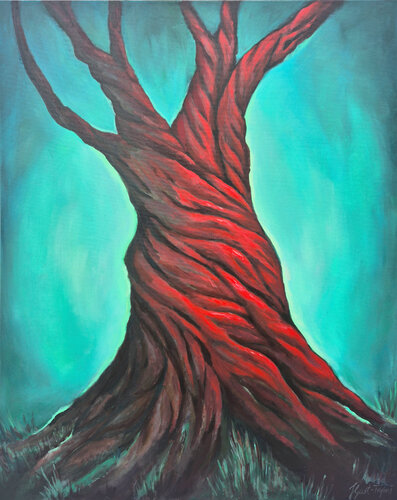 A View from Nature – a painting by Julia Gust-Trybuś by Julia Gust - Trybuś Grzegorz Gust, Painting for Sale on Select
