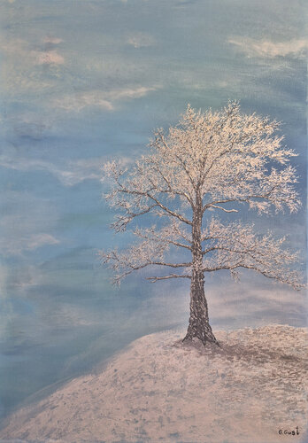 Frost by Grzegorz Gust by Julia Gust - Trybuś Grzegorz Gust, Painting for Sale on Select