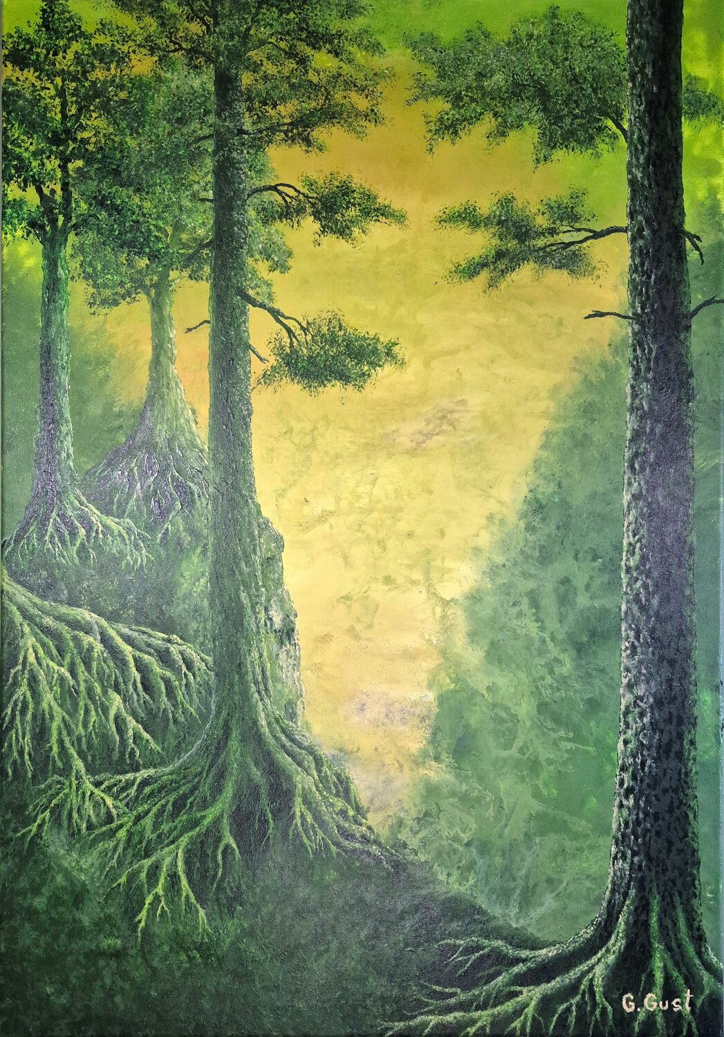 Fairy tale - The painting was painted by Grzegorz Gust. Julia Gust - Trybuś Grzegorz Gust Original painting for sale