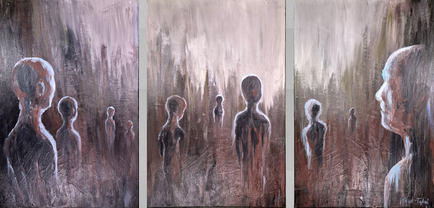 Moths - The painting was painted by Julia Gust-Trybuś. Julia Gust - Trybuś Grzegorz Gust Original painting for sale
