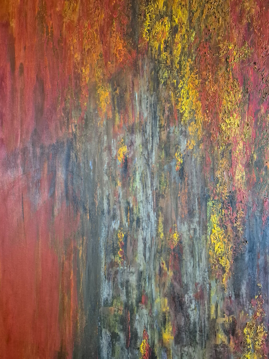 Burning barn - The painting was painted by Grzegorz Gust. Julia Gust - Trybuś Grzegorz Gust Original painting for sale