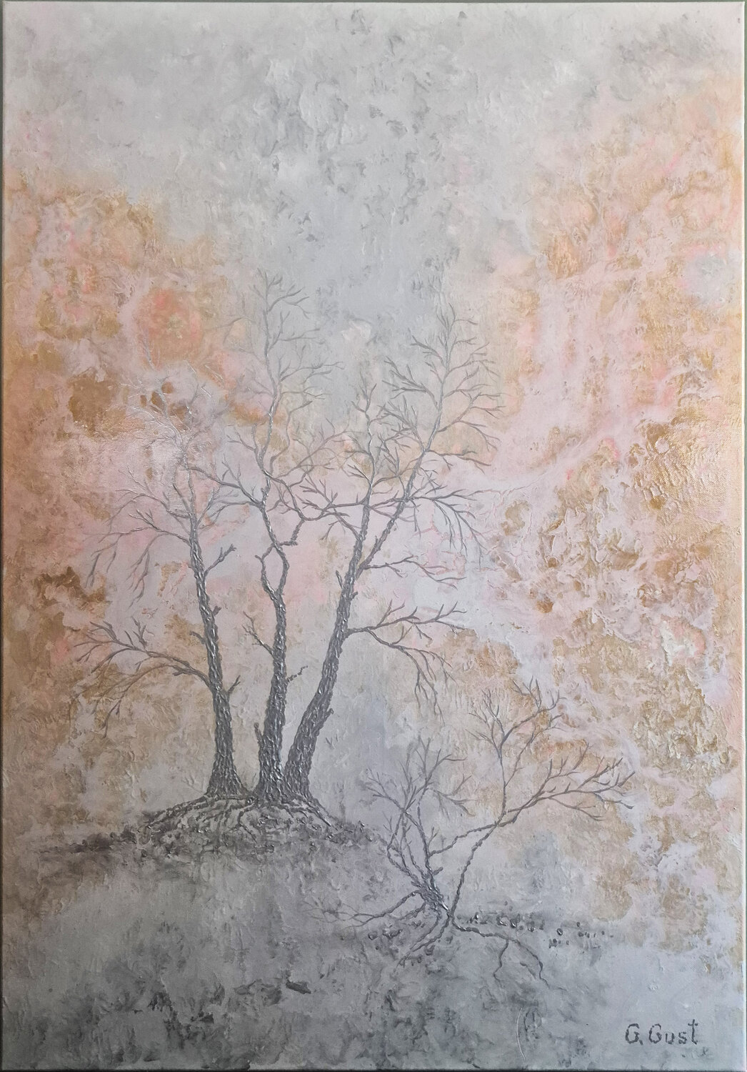 Winter in Japan – painted by Grzegorz Gust Julia Gust - Trybuś Grzegorz Gust Original painting for sale