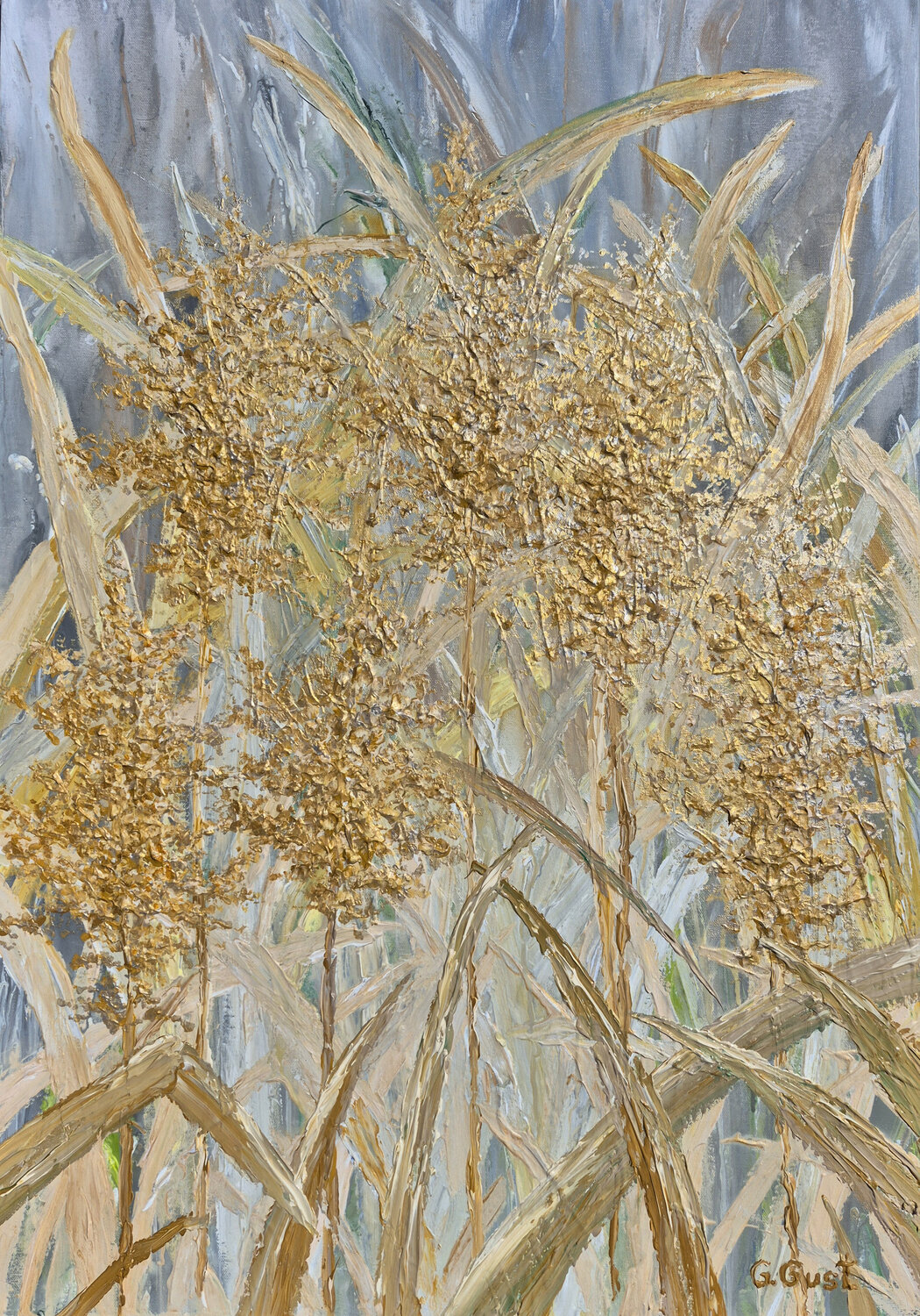Angielski  Autumn Grasses – a painting by Grzegorz Gust Julia Gust - Trybuś Grzegorz Gust Original painting for sale