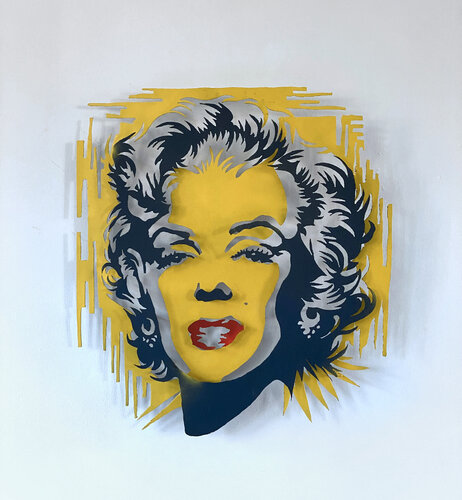 Marylin Monroe pop 3D ( Tribute to Andy Warhol ) by Frédéric Daty, Sculpture for Sale on Select