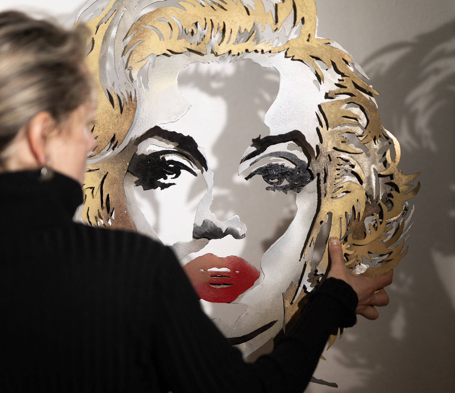 Marylin Monroe - Metal Portrait Frédéric Daty Sculpture for sale