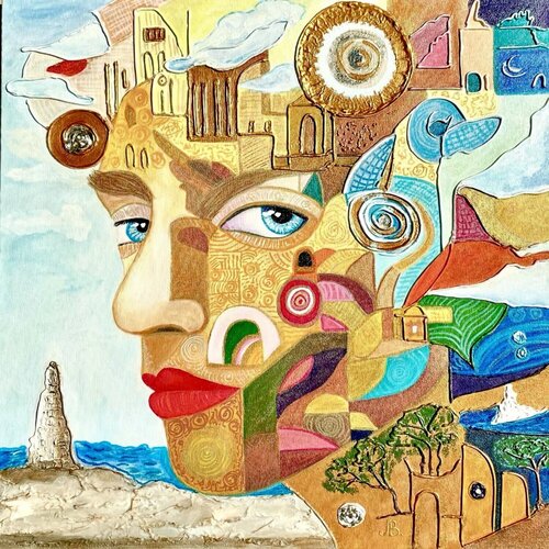 Face of Cities by LIUDMILA ABRAMOVA, Painting for Sale on Select