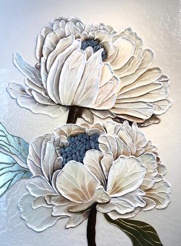 Charm of Peonies by LIUDMILA ABRAMOVA, Painting for Sale on Select