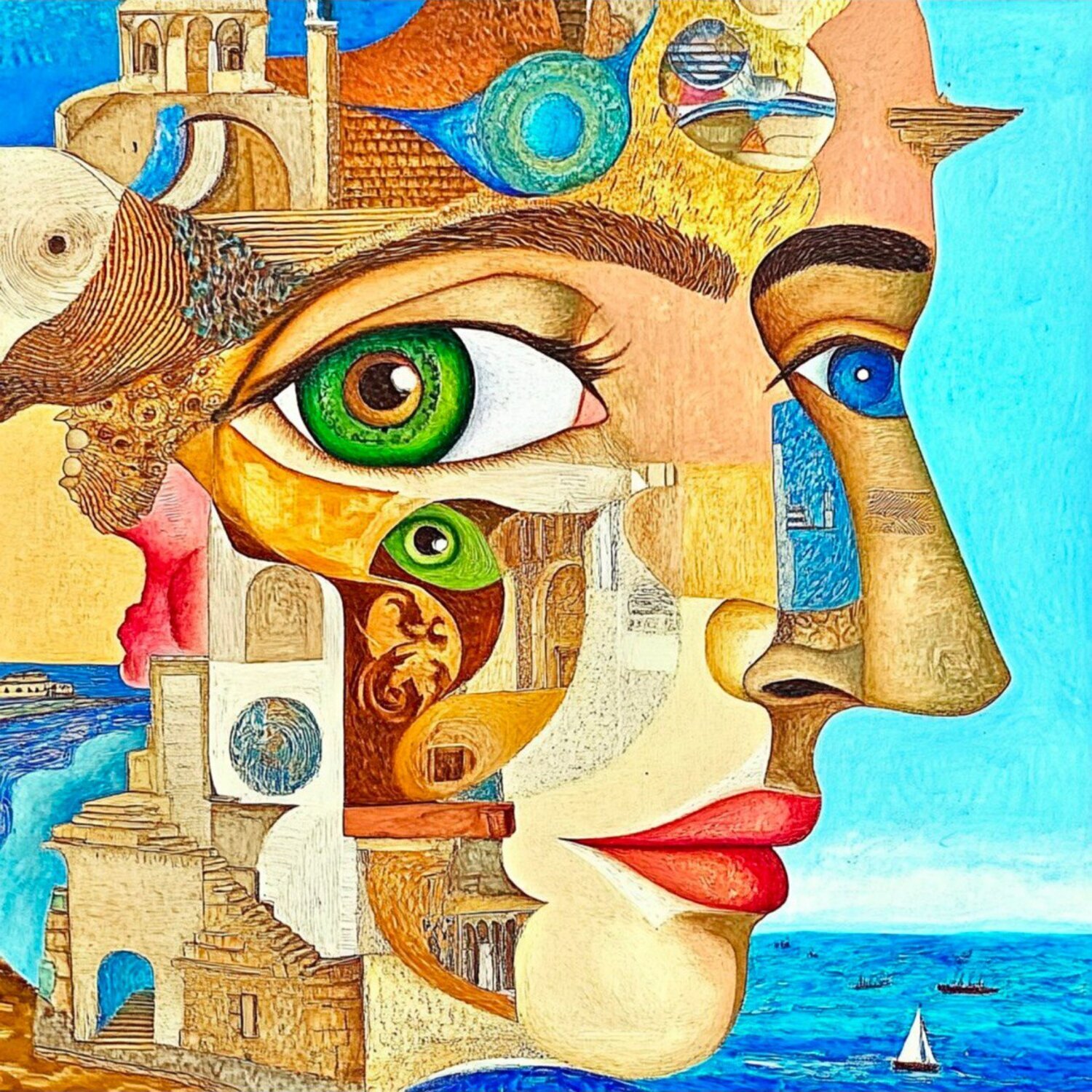 The Boundary of Worlds LIUDMILA ABRAMOVA Original painting for sale