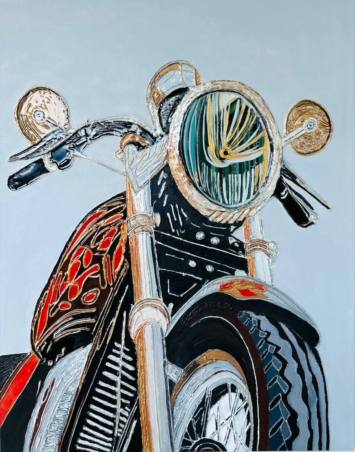 My motorcycle LIUDMILA ABRAMOVA Original painting for sale