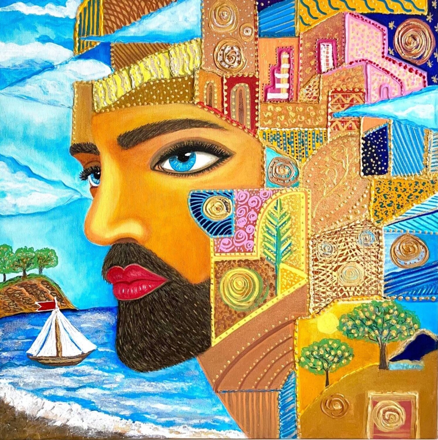 Assembled from Light LIUDMILA ABRAMOVA Original painting for sale