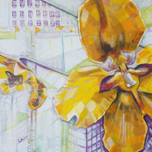 Orquídea No 5 by CATALINA CORTES, Painting for Sale on Select