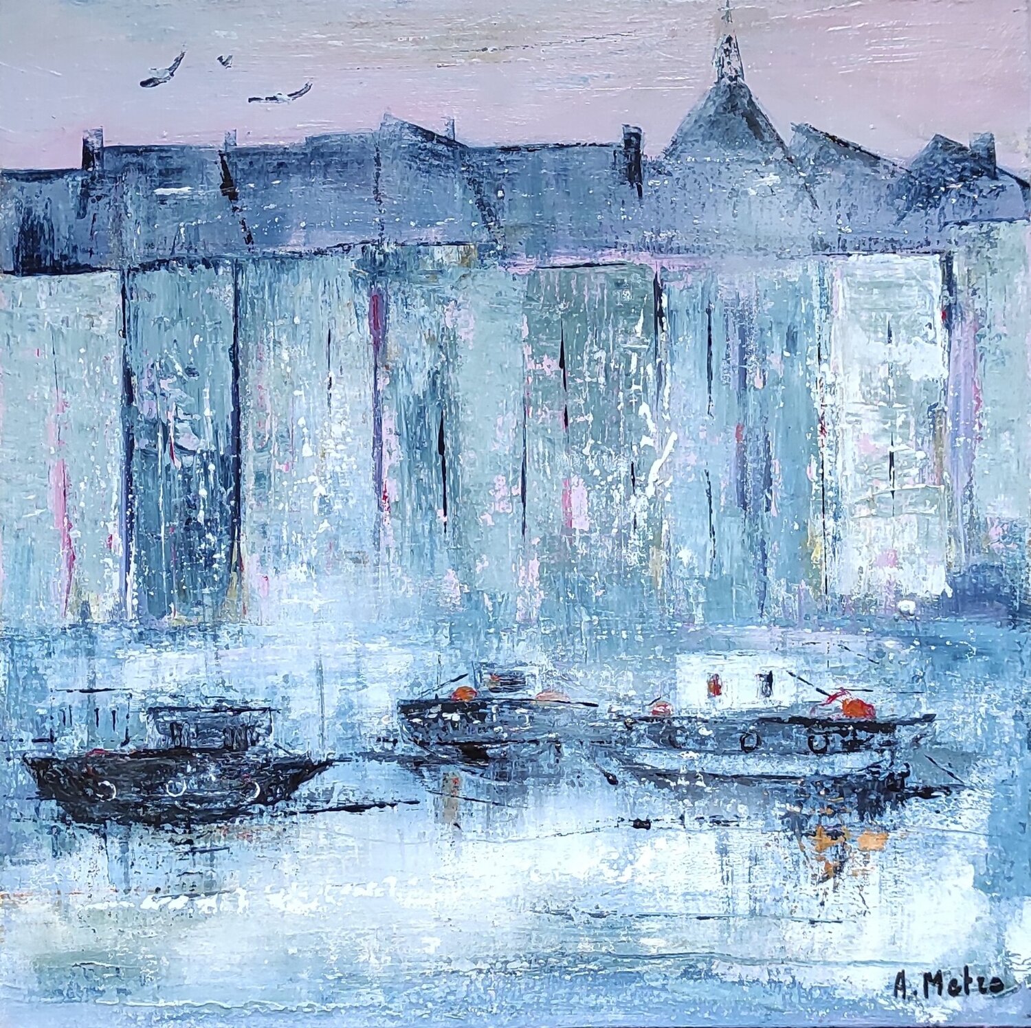 Honfleur Adeline METRO Original painting for sale