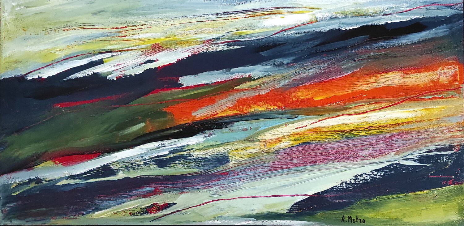 Vive le vent Adeline METRO Original painting for sale