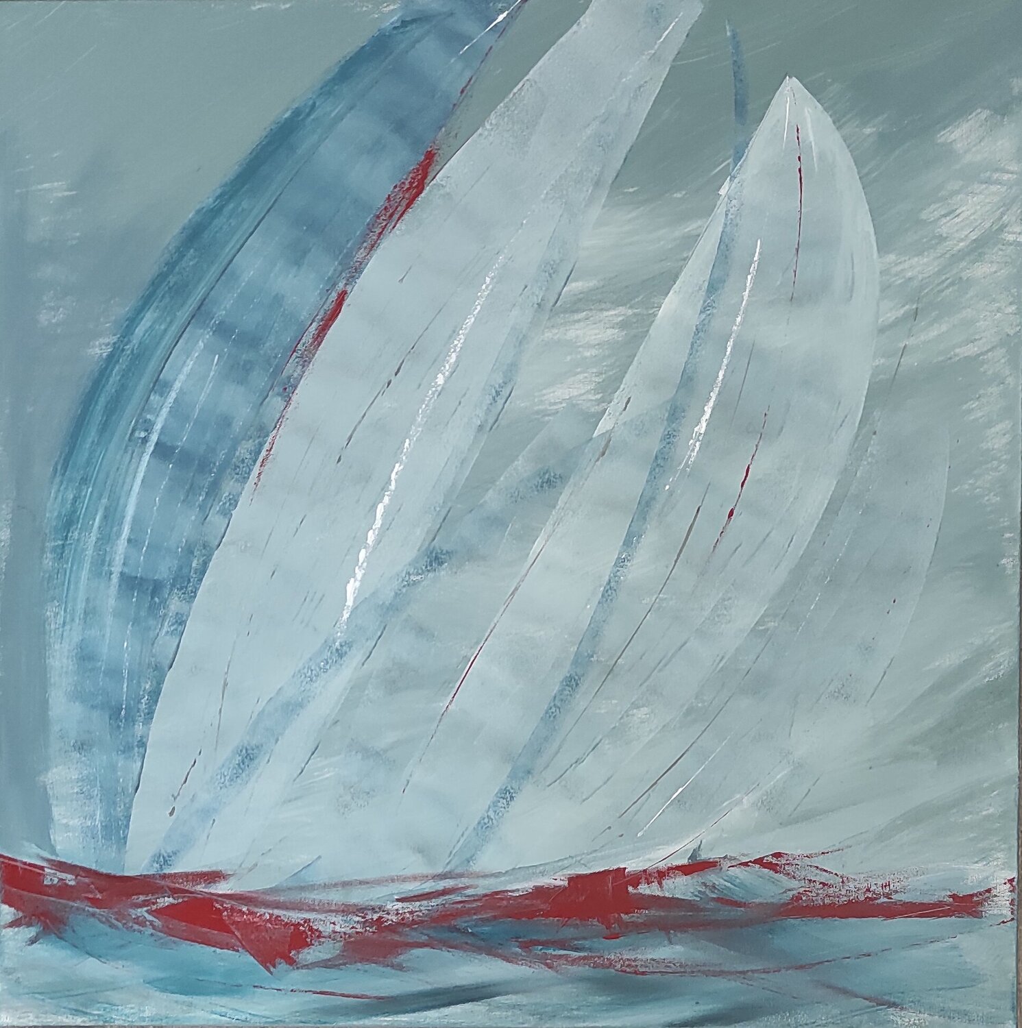 Jeu de voiles Adeline METRO Original painting for sale