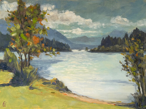 “Still Waters of October” by Bernd Weber, Painting for Sale on Select