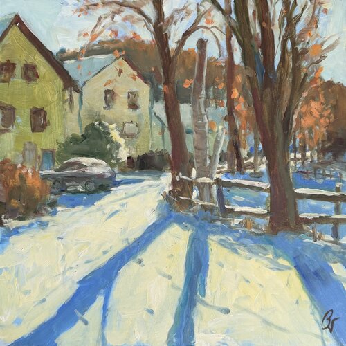 "Where the Winter Sun Falls" by Bernd Weber, Painting for Sale on Select
