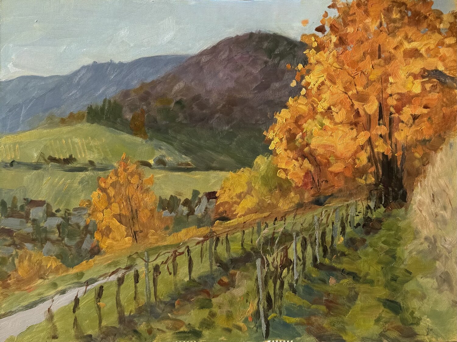 "Golden Vineyard" Bernd Weber Original painting for sale