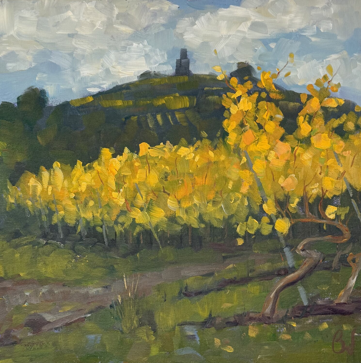 “Where the Vines Turn Gold” Bernd Weber Original painting for sale