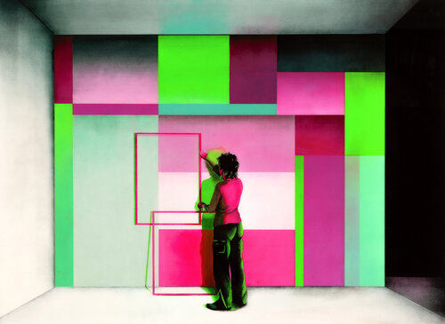 De la serie ÁNGULOS DEL VAC´ÍO by Carolina Ferrer Juan, Painting for Sale on Select