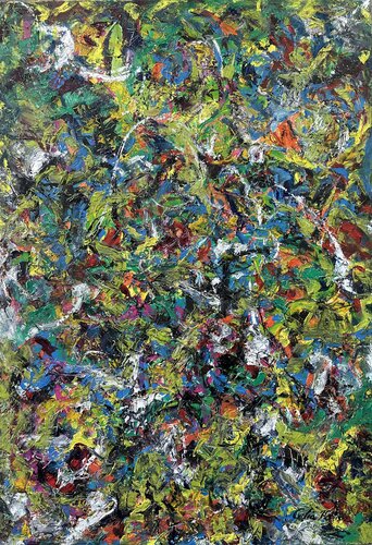 "Falling into Vastness" from Love to Compassion Series Work No. FLC-09 by Celia Ko, Painting for Sale on Select