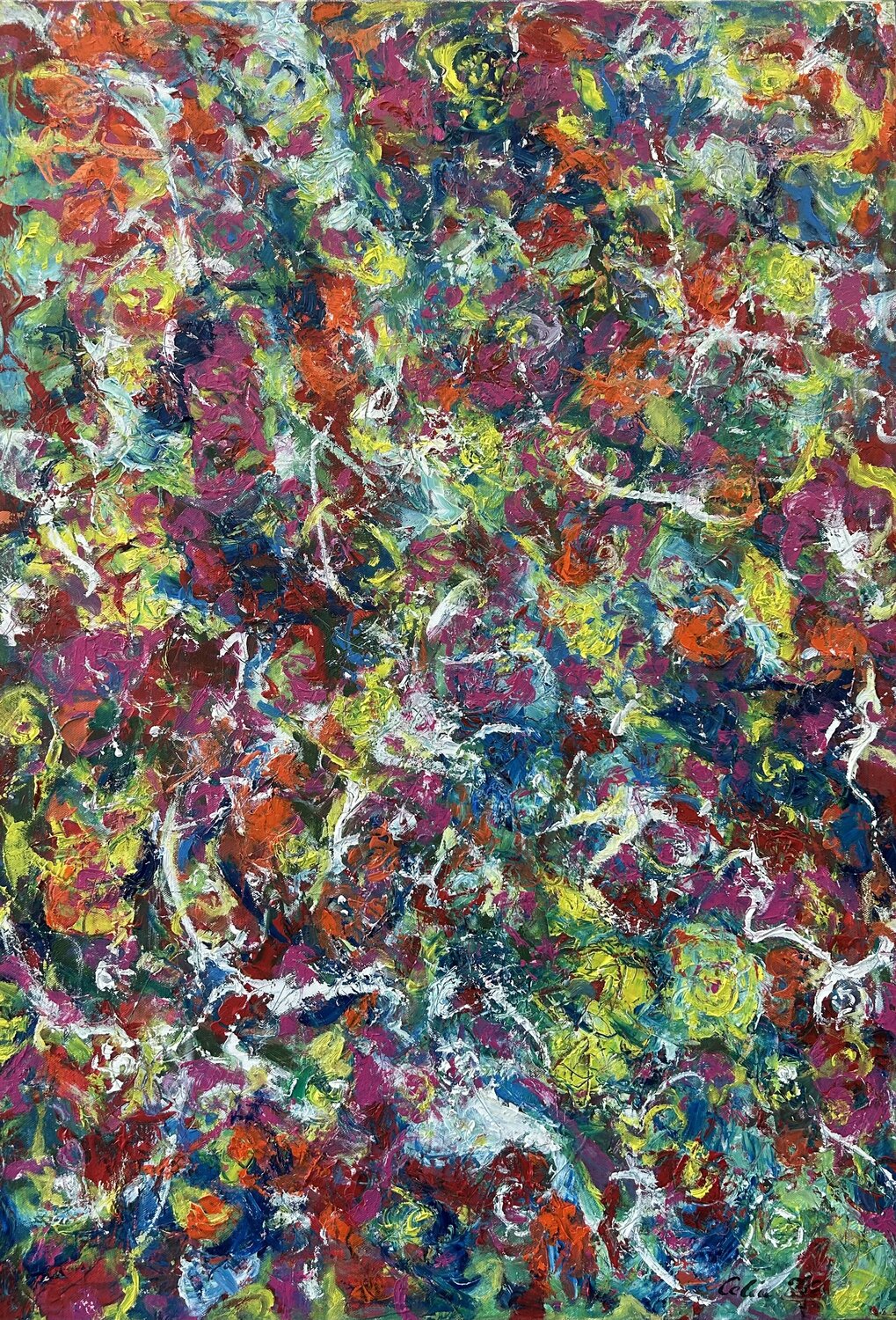"Held Without Condition" from Love to Compassion Series  Work No. FLC-05 Celia Ko Original painting for sale