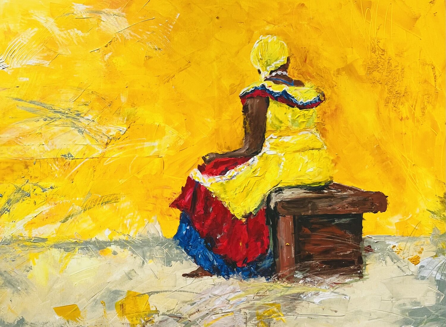 A Moment In The Sun Sherin Qadir Original painting for sale