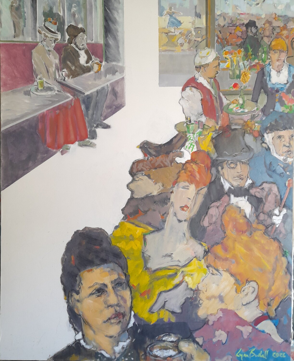 Friday Night at the Folies-Bergere Lynn Bushell Original painting for sale